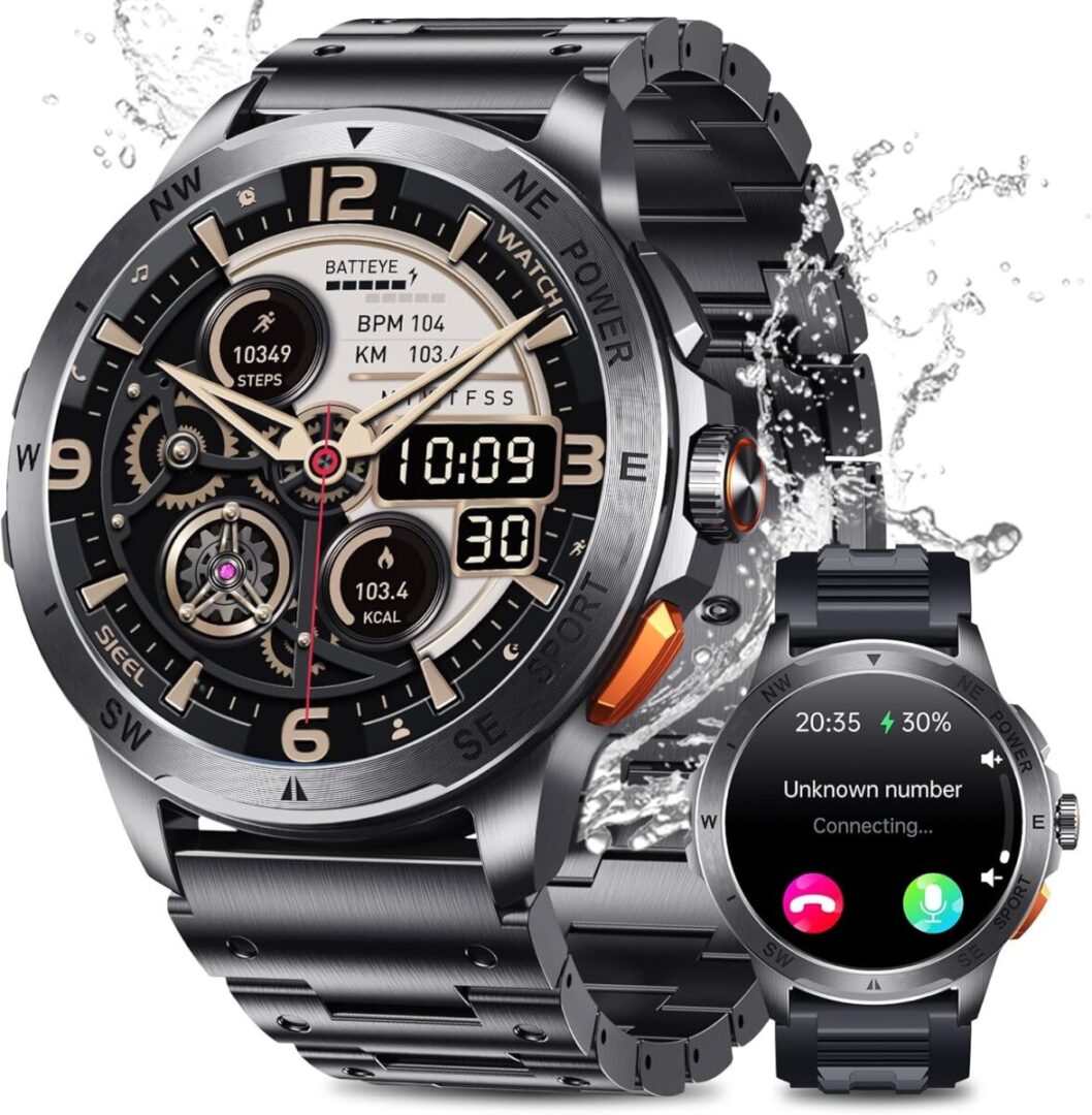 2025 Reloj Inteligente Hombre Militar con ET/HRV/SIRI