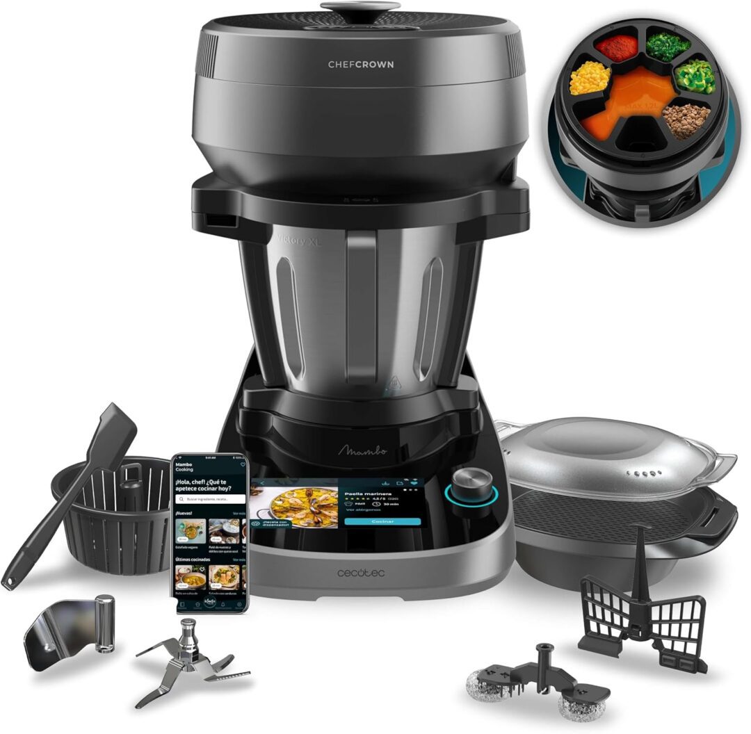 Cecotec Robot de Cocina Multifunción con Dispensador de Alimentos Mambo CooKing Victory