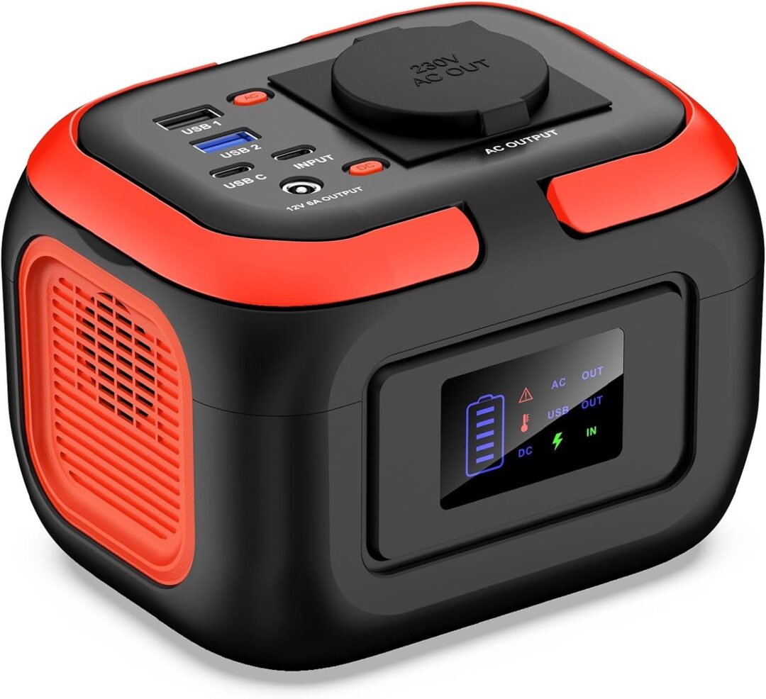 SinKeu Powerstation portátil de 97 WH, 26400 mAh, Mini generador con Enchufe de 120 W 230 V