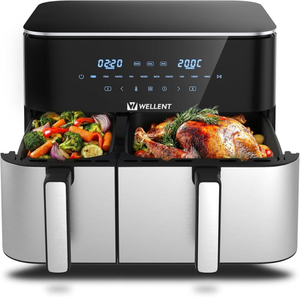 WELLENT Air Fryer 11L Opiniones y Análisis: freidora doble cesta